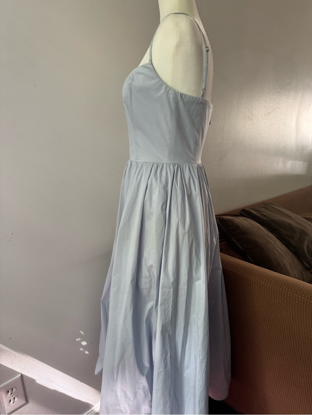 House of CB Light Blue Spaghetti Strap Fit-and-Flare Dress - Picture 9 of 13